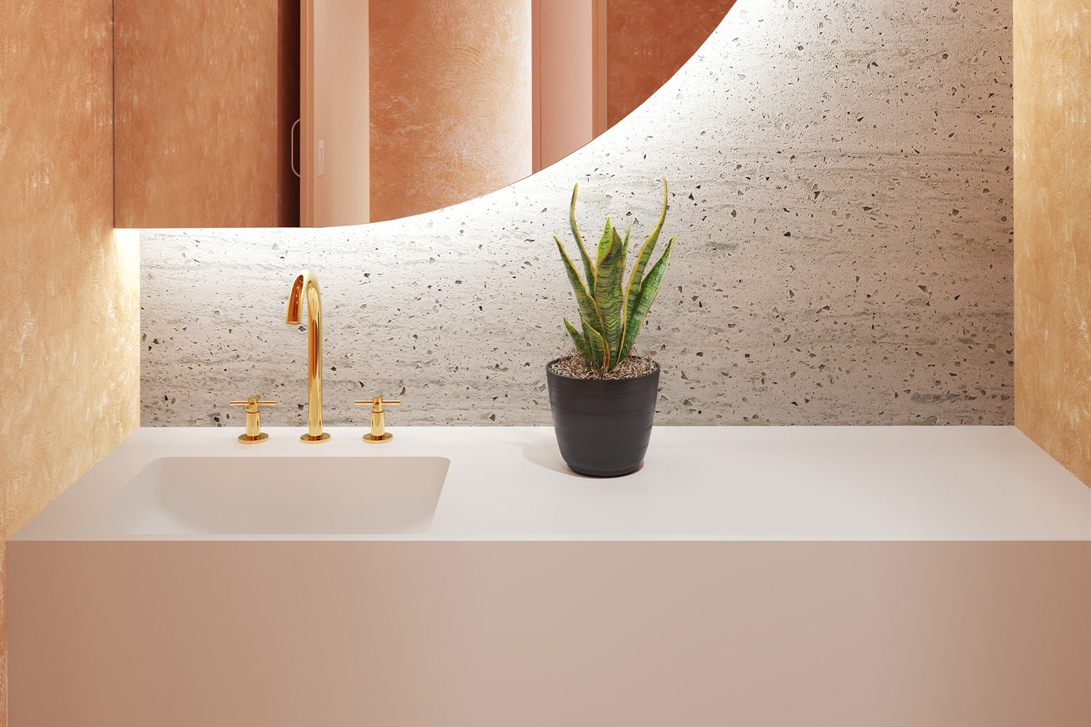 Solid surface wastafel 